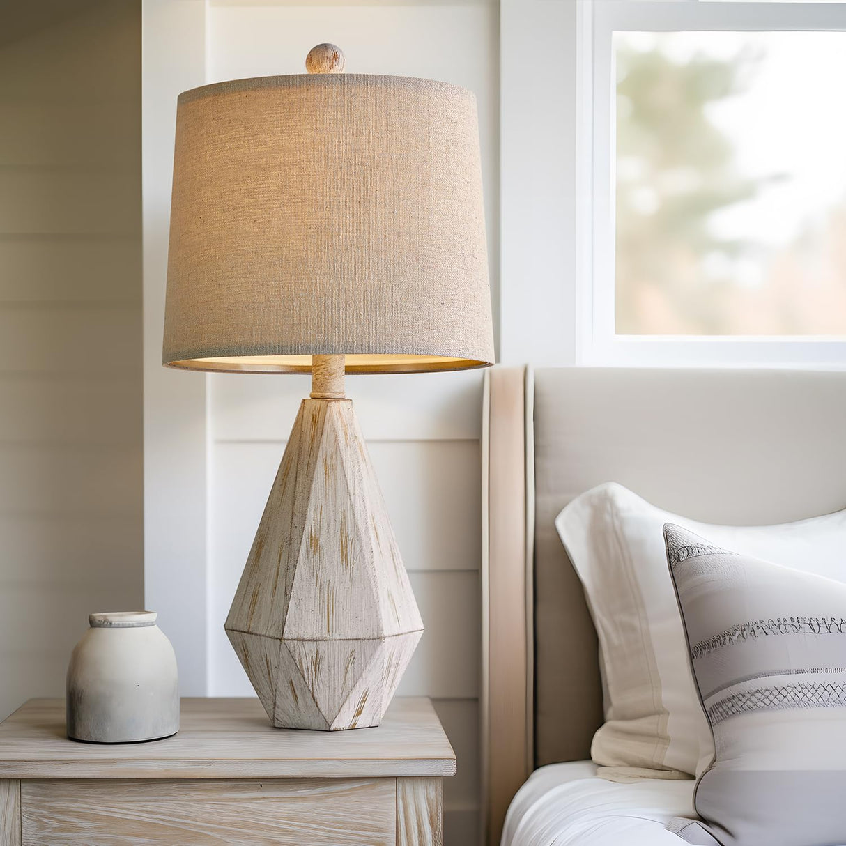 Rustic Table Lamp Set of 2 for Bedroom Living Room Vintage