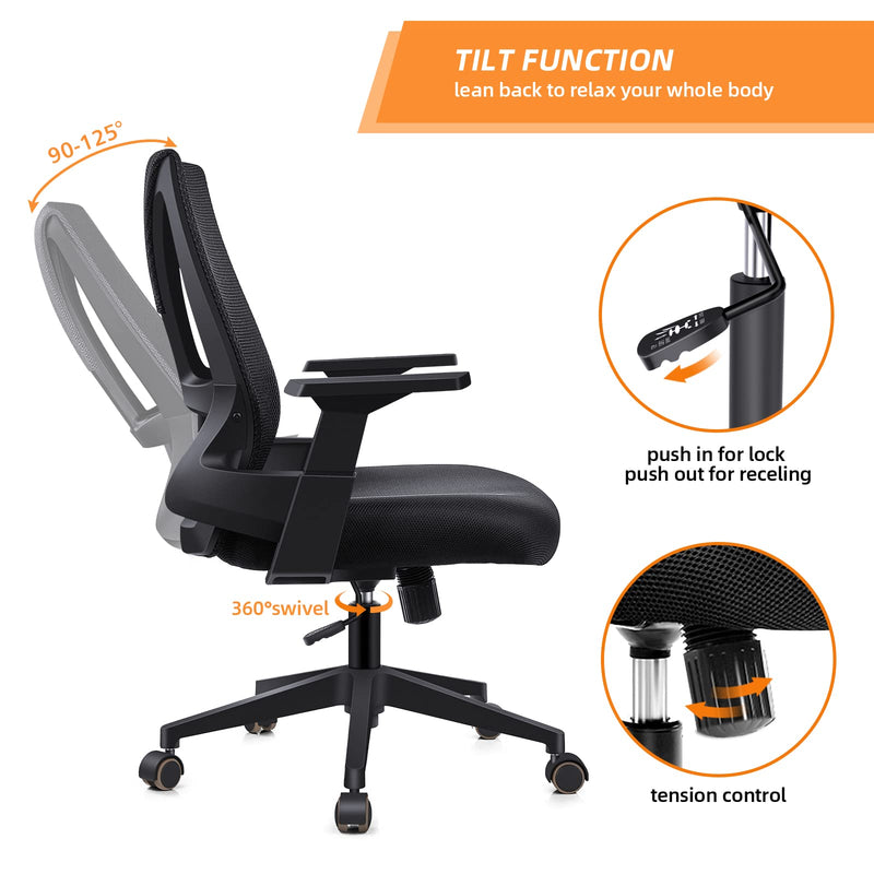 Big and Tall Office Chair 400lbs - Ergonomic Office Chair Computer Desk Chair