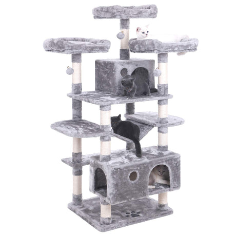 Large Cat Tree Condo with Sisal Scratching Posts Perches Houses Hammock, Cat Tower Furniture