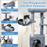 Cat Tower with Sisal Scratching Post for Indoor Cats