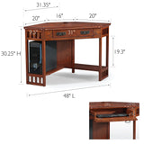 Corner Computer and Writing Desk