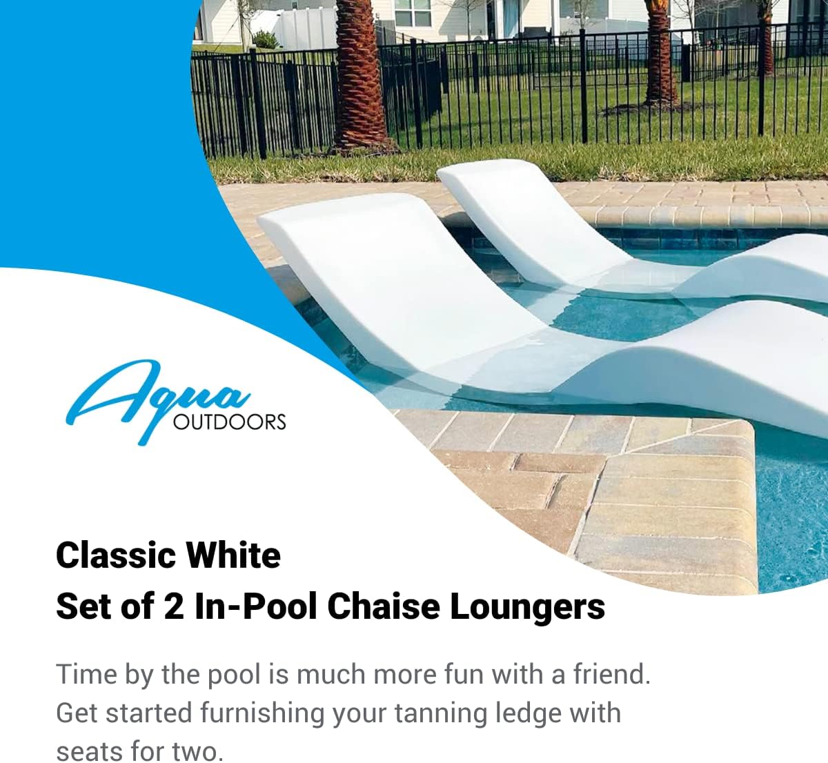Outdoors - in-Pool Chaise Lounger - Pool & Sun Shelf Lounge Chair