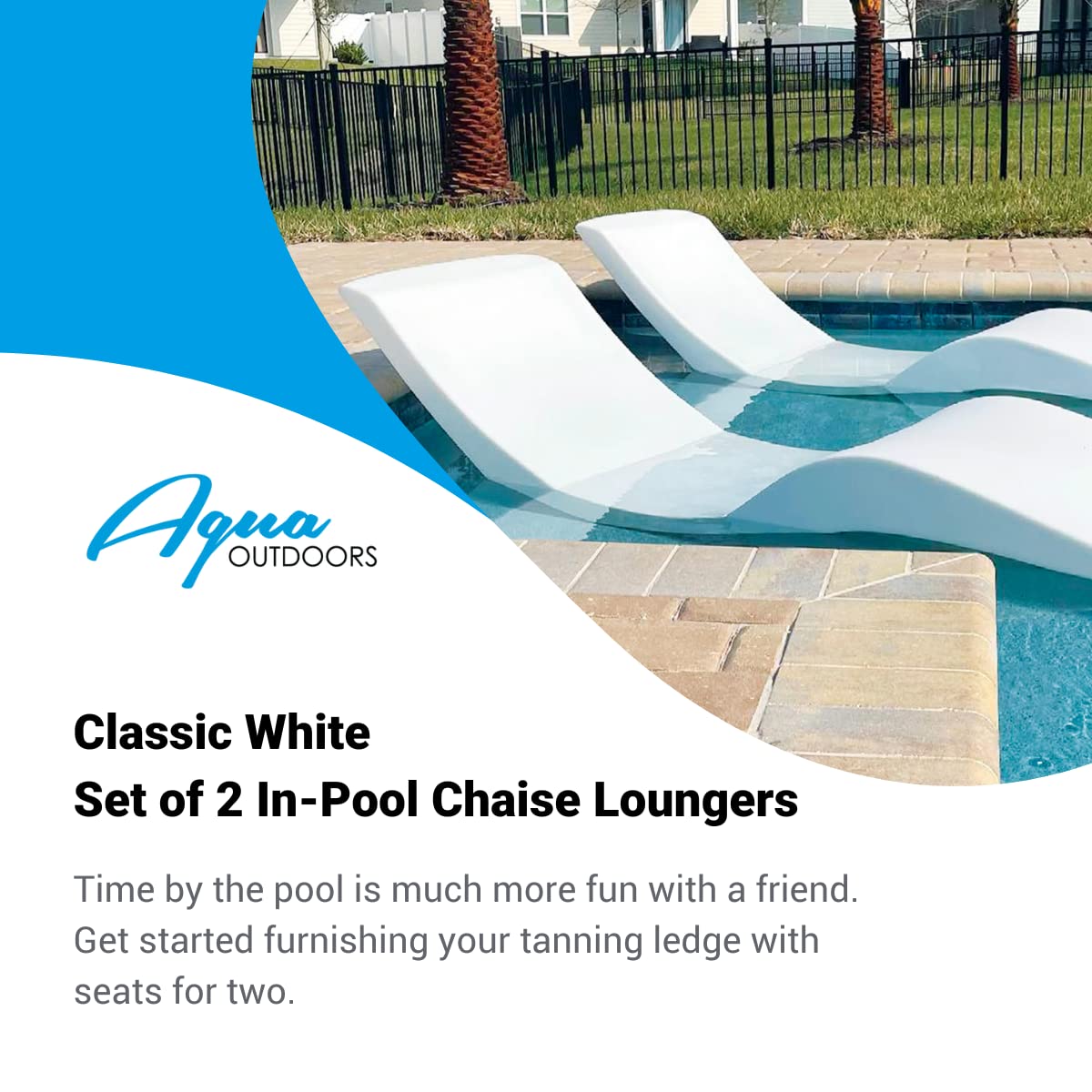 Outdoors - in-Pool Chaise Lounger - Pool & Sun Shelf Lounge Chair