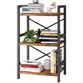 Bookshelf, 3 Tier Industrial Bookcase, Metal Small Bookcase, Rustic Etagere Book Shelf