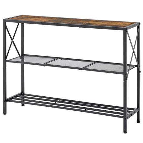 Industrial Console Table, 3 Tier Entryway Table, Hallway Table