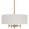 Contemporary Pendant Chandelier with White Shade - 20 x 20 x 42 Inches Adjustable Height