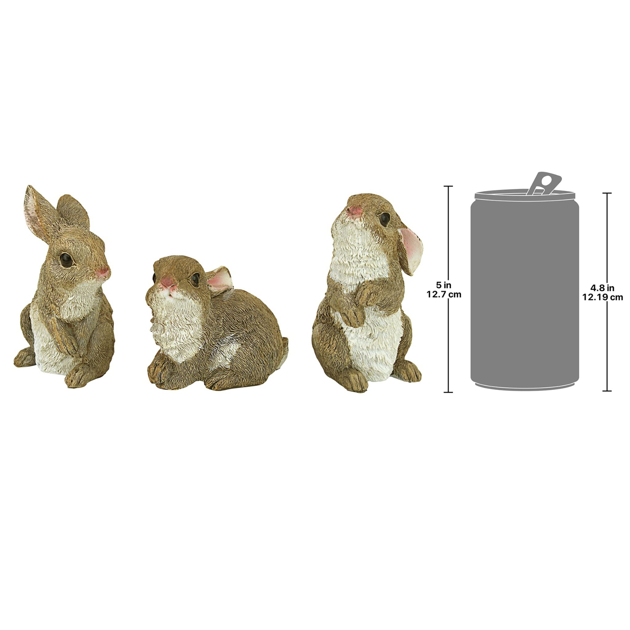 QM92008 The Bunny Den Rabbits Indoor/Outdoor Garden Animal Statues