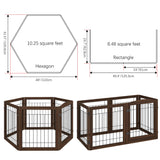 Folding No-Assembly Pet Gate 144" Wide, 30" Tall Wooden Dog Gate