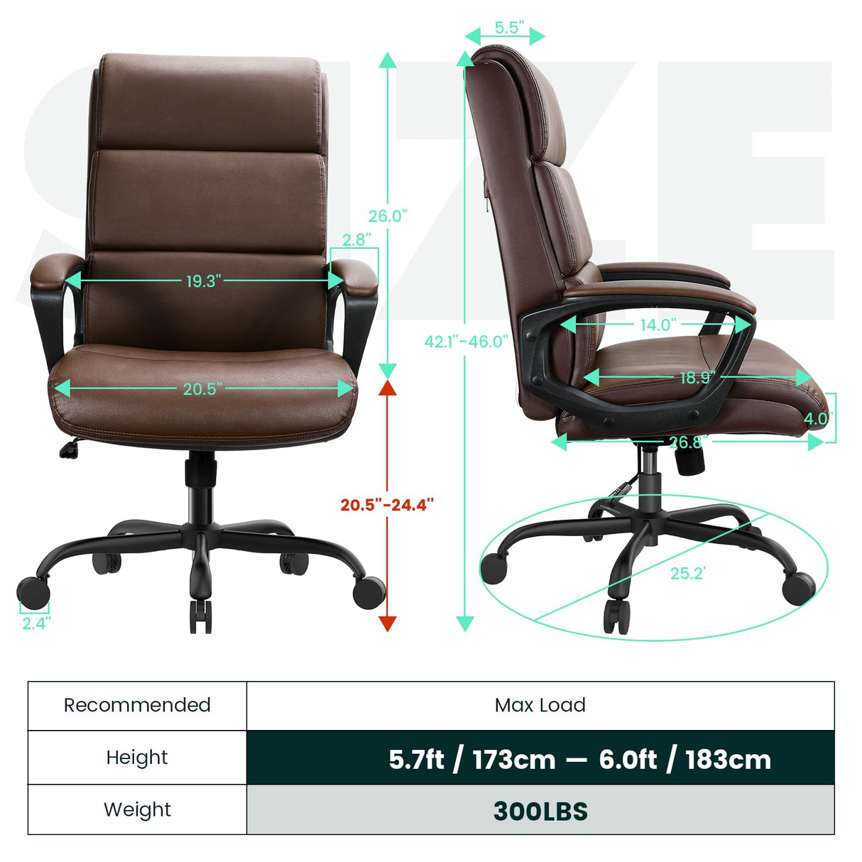 Memobarco Leather Office Chair