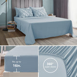 Queen Comforter Set - 7 Pieces Comforters Queen Size Light Blue