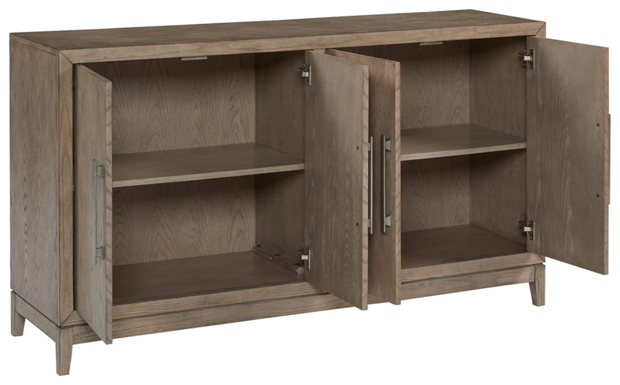 Chrestner Contemporary Dining Server with 2 Double Door Cabinets