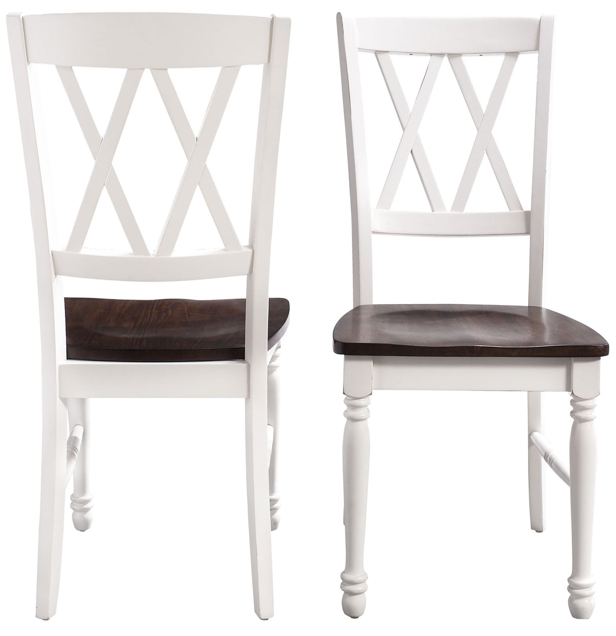 Shelby Dining Chairs (Set of 2), Distressed White