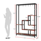 5-Tier Tall Indoor Plant Stand, 70.9 inches Plant Shelf with 6PC S Hanging Hook