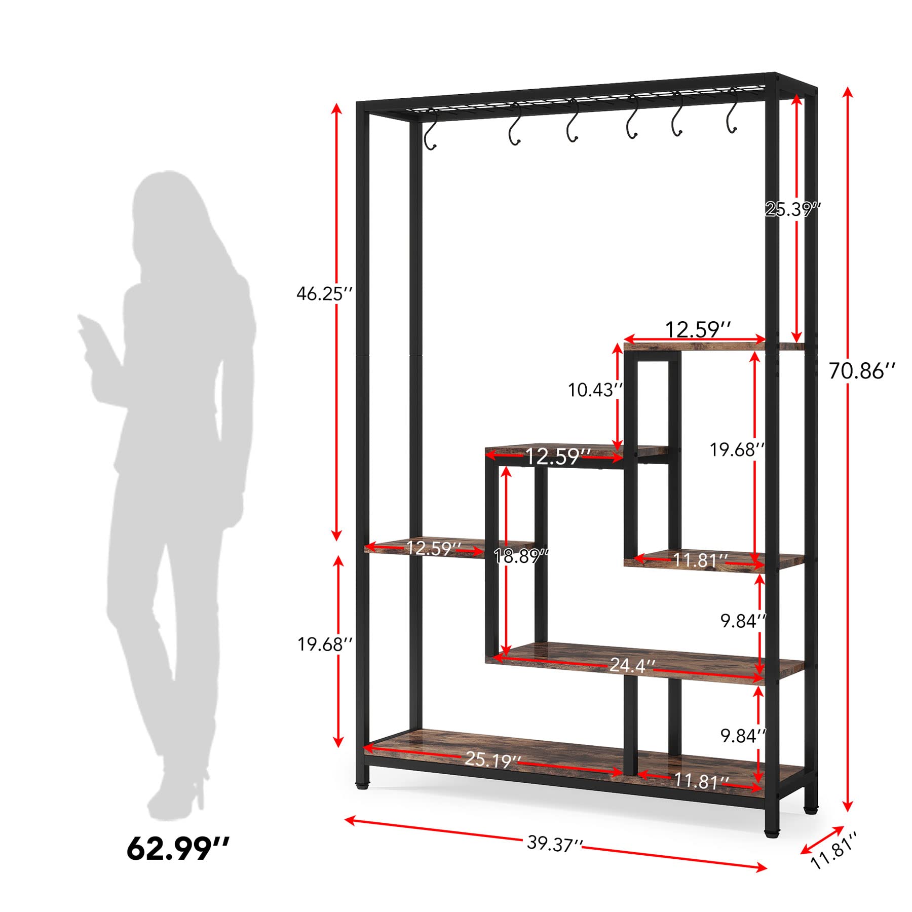 Tribesigns 5-Tier Metal Plant Shelf