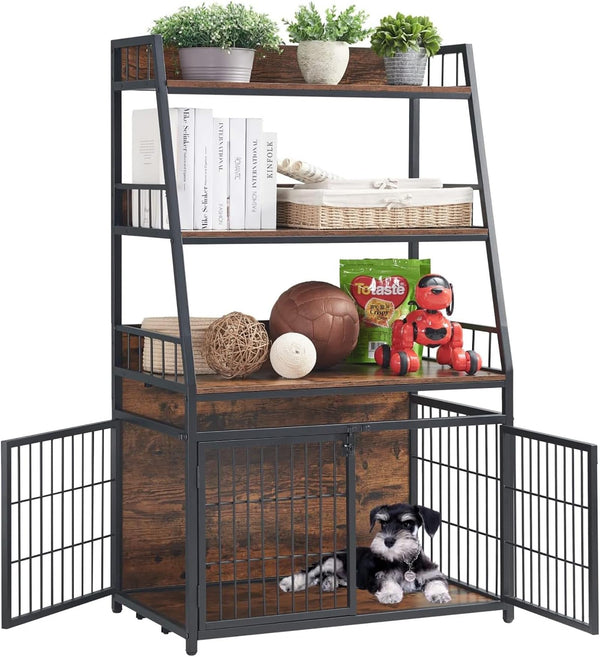 Furniture Style Dog Crate for Small Dog, Heavy Duty Anti-Chew Dog Kennel Furniture