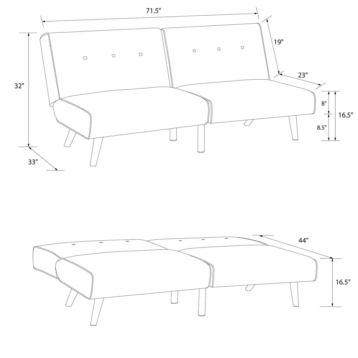 Palm Springs Split Futon