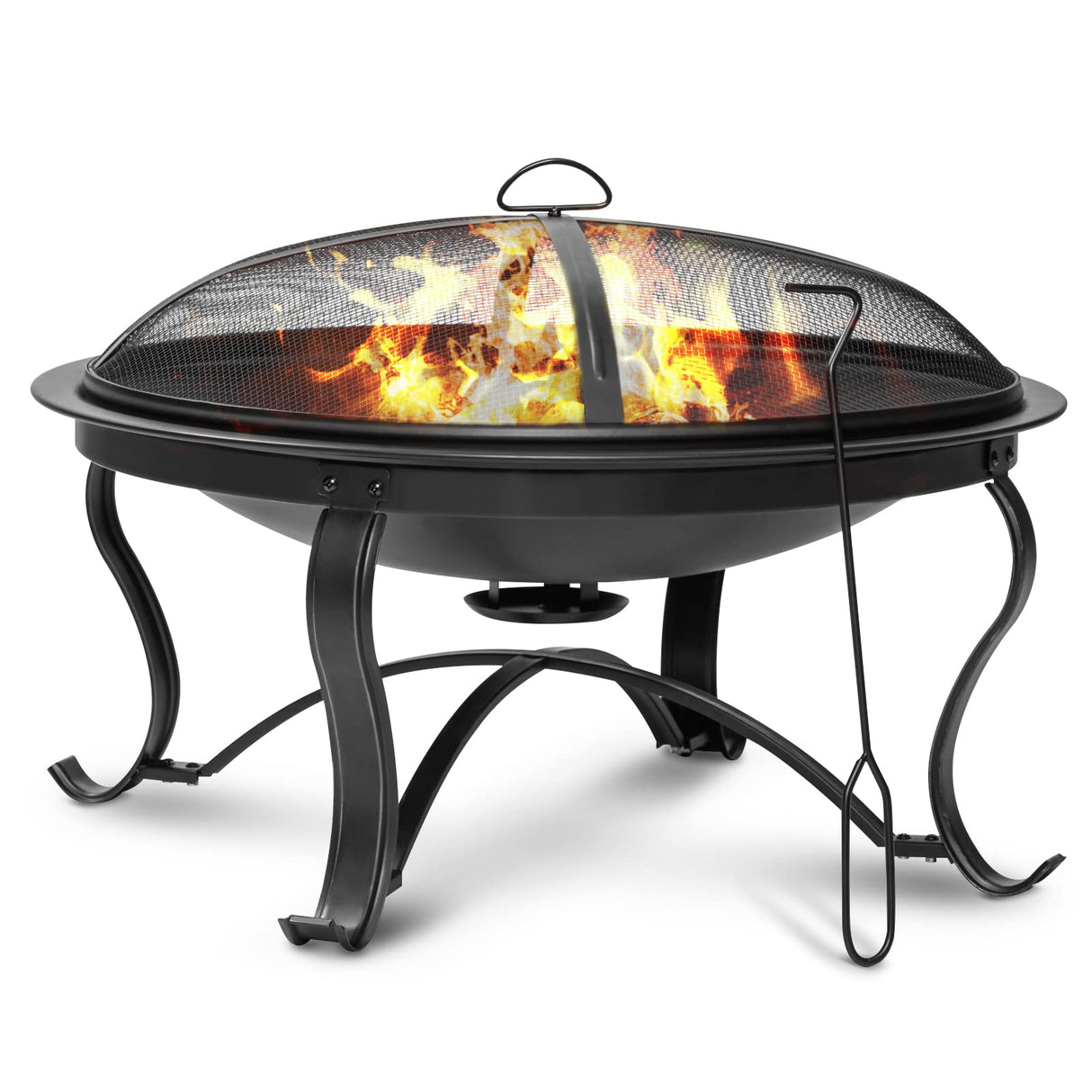 29 inch Fire Pits for Outside Firepit Burning Bonfire Pit Steel Firepit Bowl