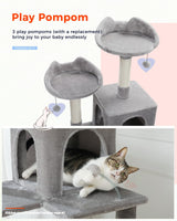 63 Multi Level Cat Tree Cat Tower for Indoor Cats with Sisal