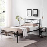 Twin Bed Frame with Headboard,16.3inch Twin Bed Frames with Metal Platform Beds