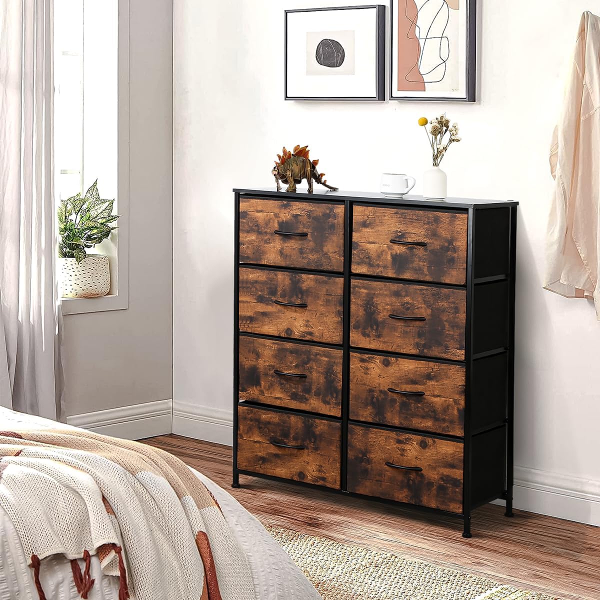 8-Drawer Fabric Dresser Storage for Bedroom, Closet, Hallway, Nursery