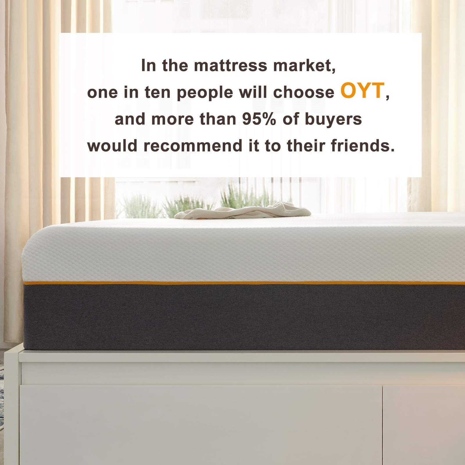 10" Inch Gel Memory Foam Queen Bed Mattress in a Box