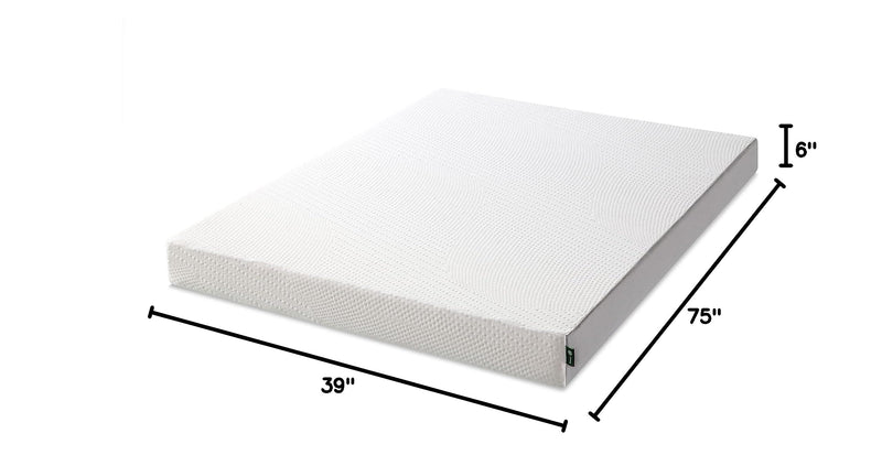 6 Inch Cooling Essential Foam Mattress  Affordable Mattress  Bed-in-a-Box   Twin