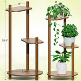 Plant Stand Indoor Outdoor Bamboo Plant Stands, 3 Tier Stands Plant Shelf