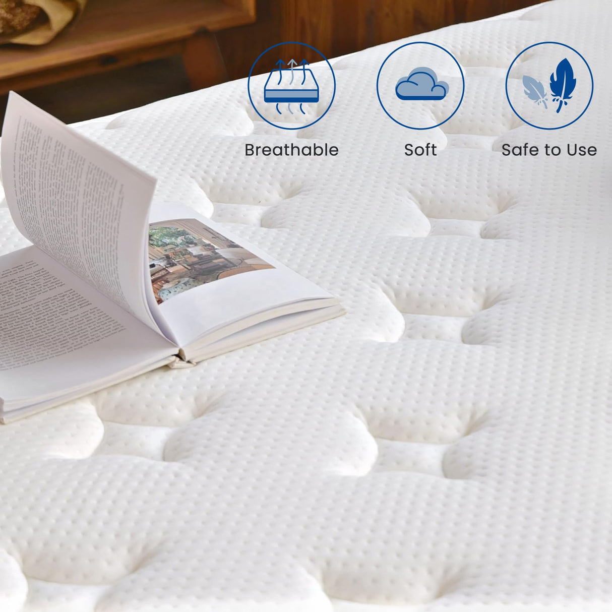 Queen Mattresses, 12 Inch Queen Size Mattress in a Box Hybrid