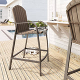 Patio Wood Bar Stools Counter Height Chairs All Weather Furniture