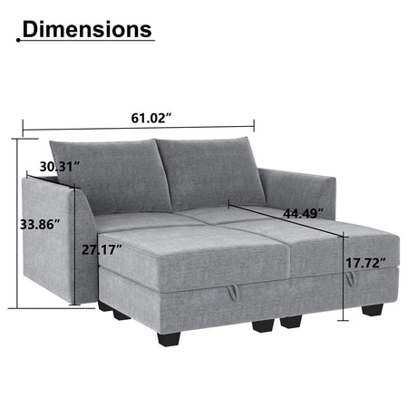 Convertible Sectional Sofa with Chaise Modular Sectional Couch Sofa