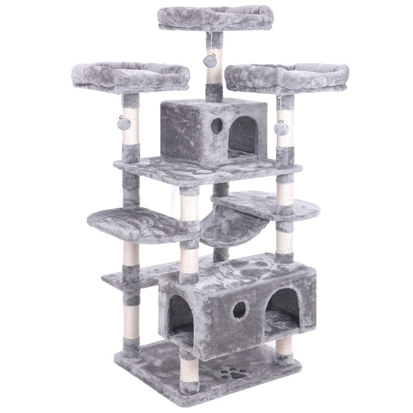 Large Cat Tree Condo with Sisal Scratching Posts Perches Houses Hammock, Cat Tower Furniture