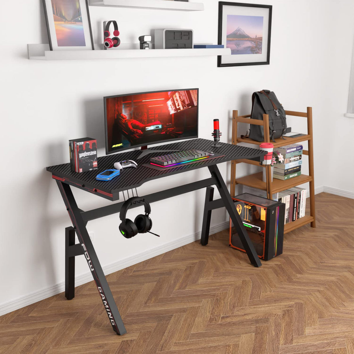 Gaming Desk Computer Desk 45.2"x 23.4" Home Office Desk