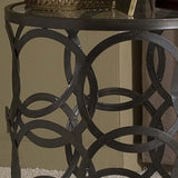 Interlocking Circles Side Accent Table, 22"H x 16.75"W x 16.75"D