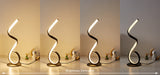 Spiral Dimmable LED Table Lamp, Modern Bedside Lamp