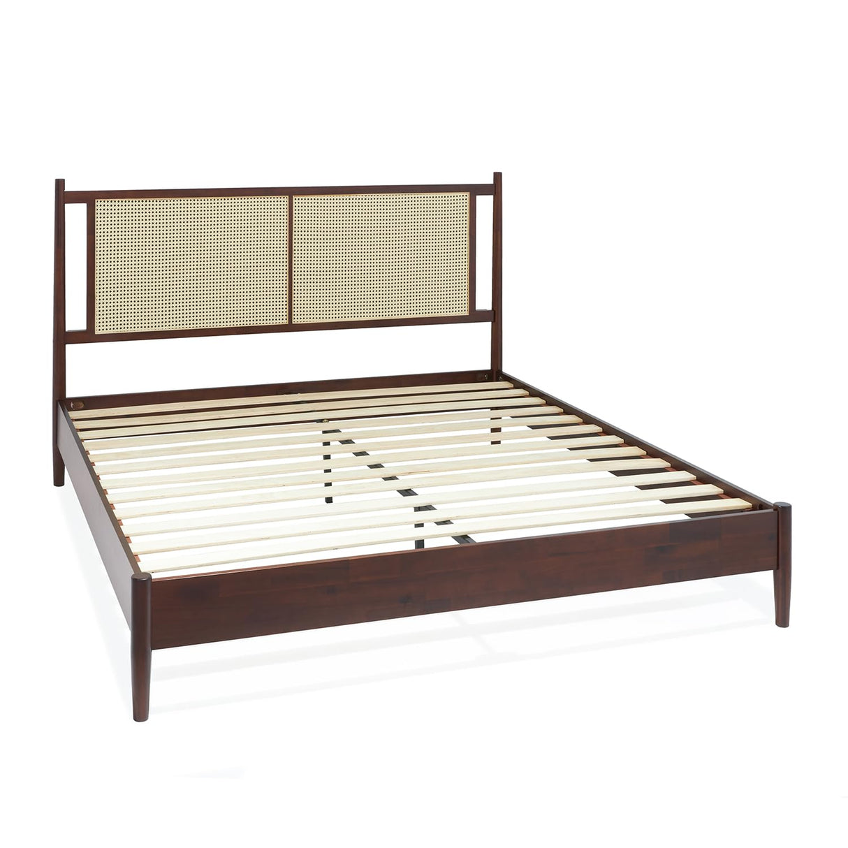 Oliver 15 Inch Signature Bed Frame with Rattan Headboard