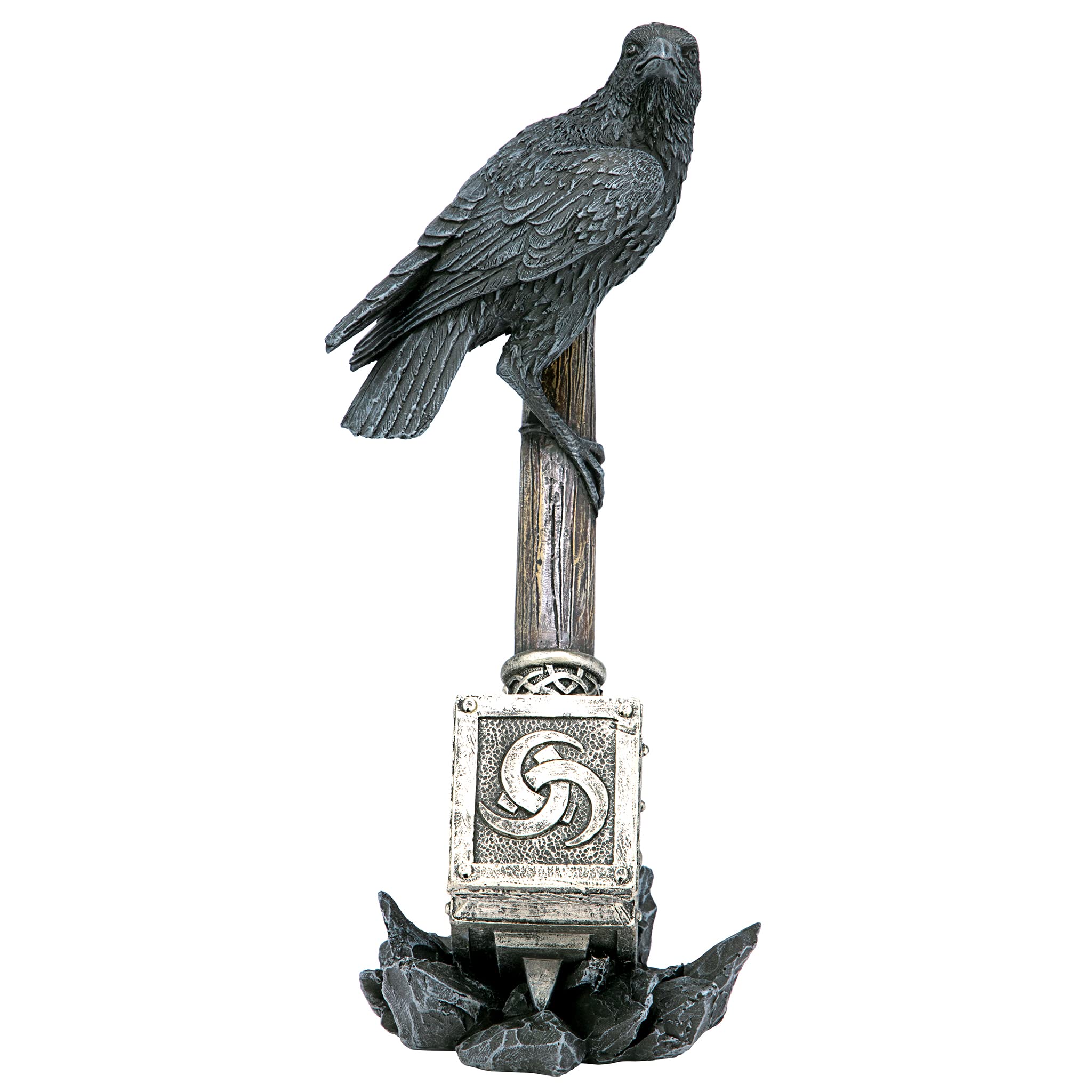 Raven Guardian of Thor's Thunder Hammer Statue