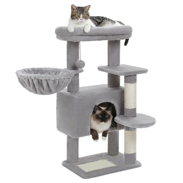 Cat Tree for Large Cats, Cat Tower for Indoor Cats with Large Hammock, Cat Condo House