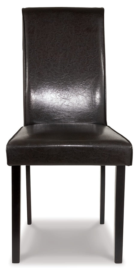 Kimonte Modern 19" Faux Leather Upholstered Armless Dining Chair