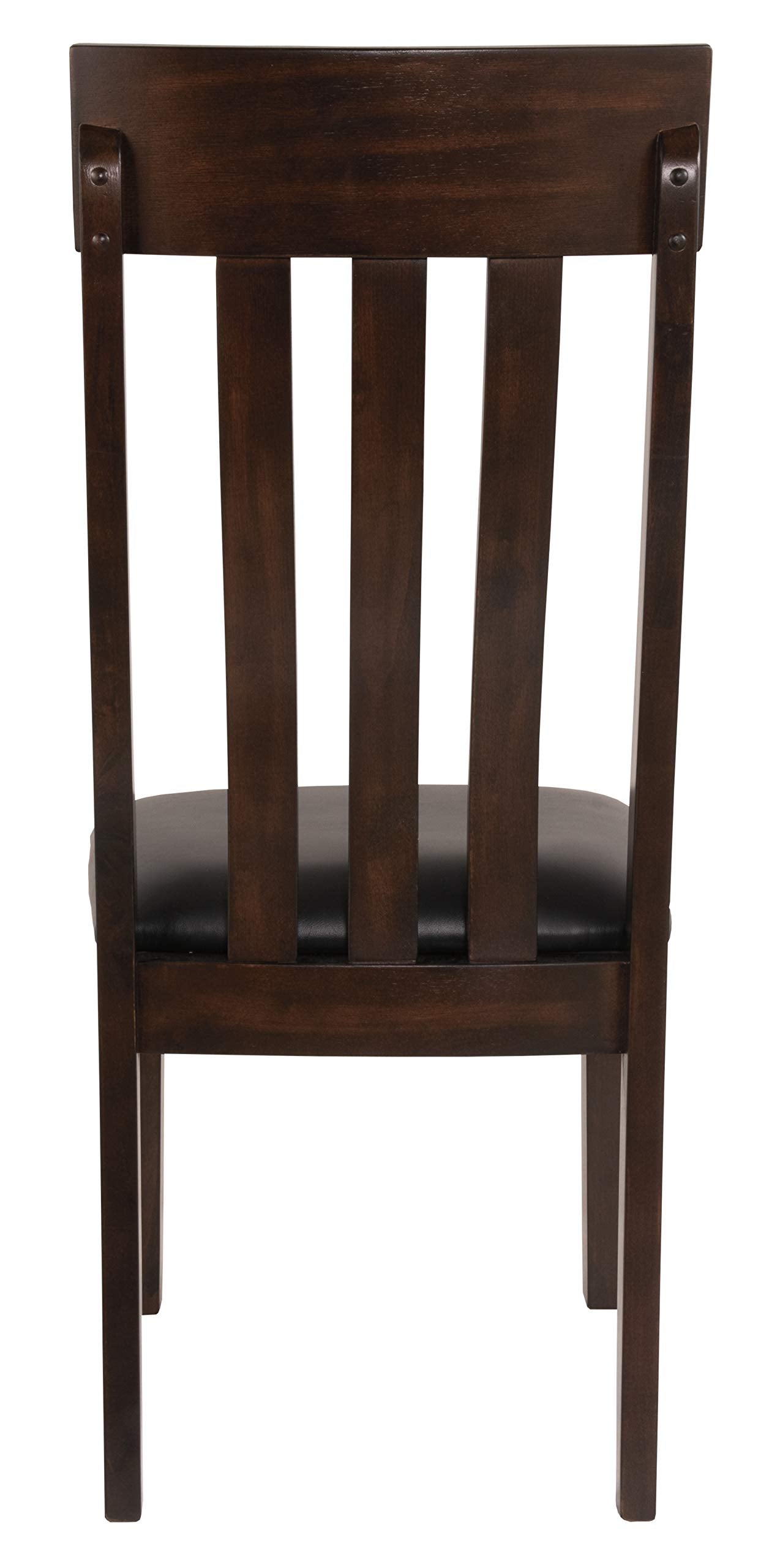 Haddigan Faux Leather Cushioned Rake Back Dining Chair