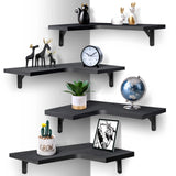 Floating Corner Shelves for Wall Décor Storage