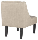 Janesley Modern Wingback Accent Chair, Beige