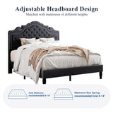 Queen Bed Frame with Adjustable Tiara Headboard