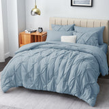 Queen Comforter Set - 7 Pieces Comforters Queen Size Light Blue