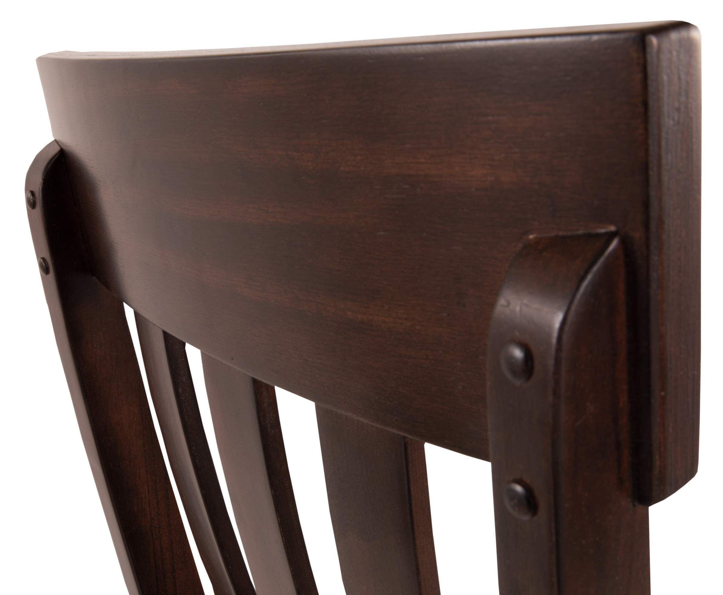 Haddigan Faux Leather Cushioned Rake Back Dining Chair