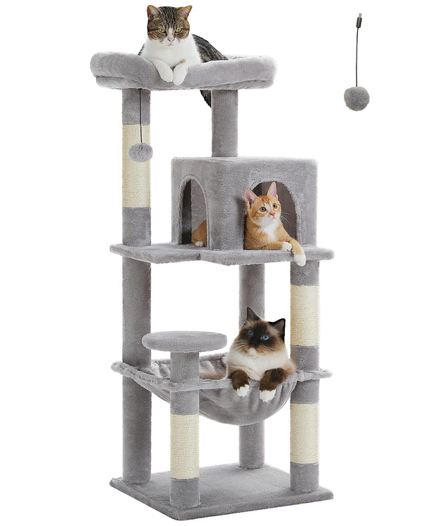 Multi Level Cat Tower with Large Metal Frame Hammock