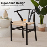 Wishbone Chairs for Dining Room Solid Wood Rattan Chair