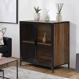 29‘’ Storage Cabinet, Storage Sideboard with Metal Mesh Door