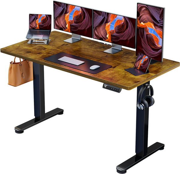 Height Adjustable Electric Standing Desk, 55 x 28 Inches Sit Stand up Desk