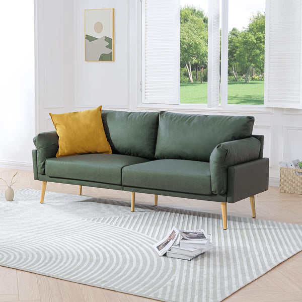 Green Sofa Mid Century Modern Couch