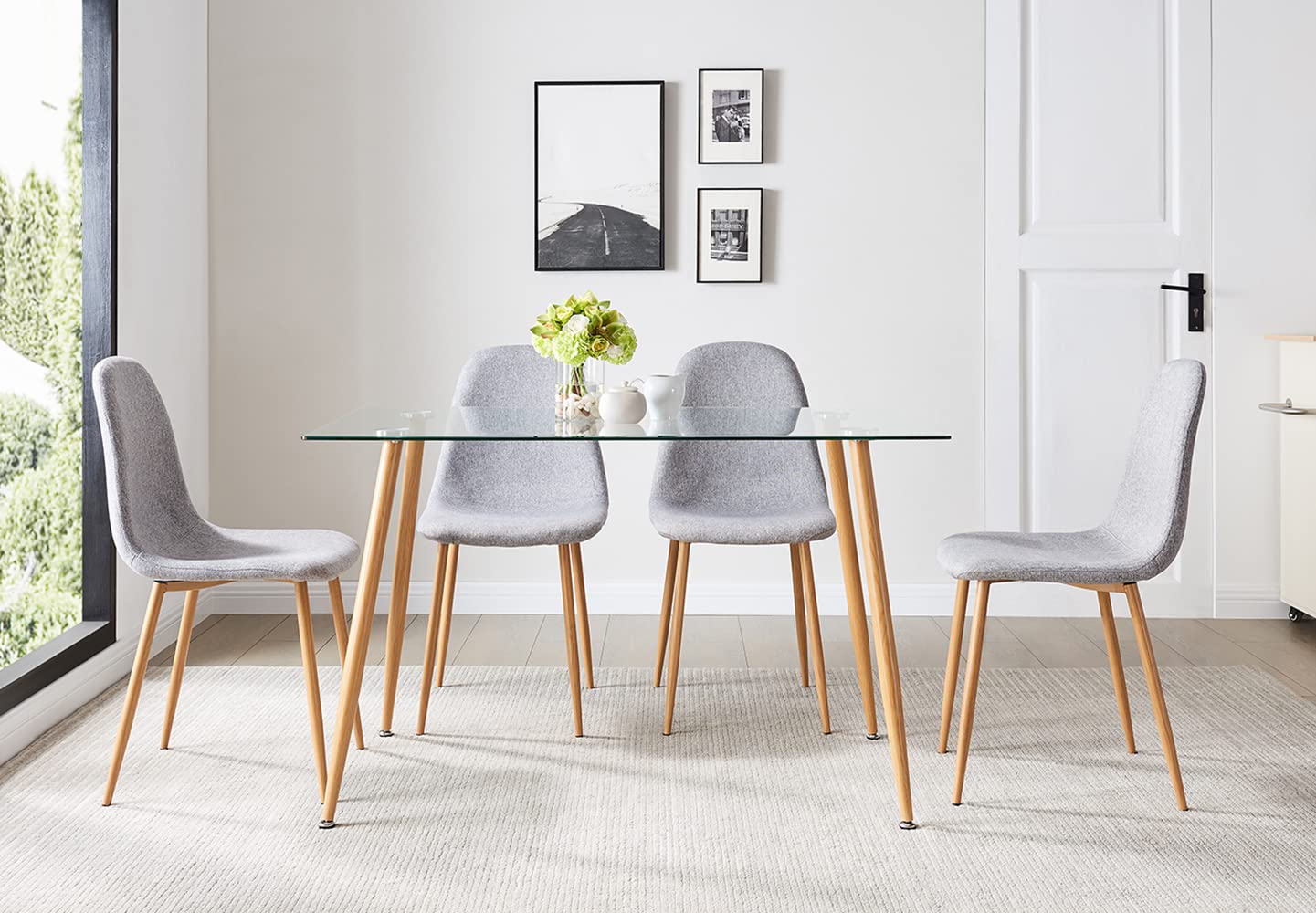 Modern Dining Room Table Set 5 Pieces